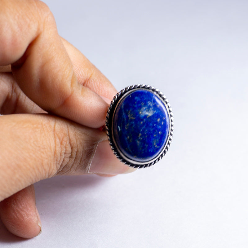 Lapis Lazuli Crystal Ring