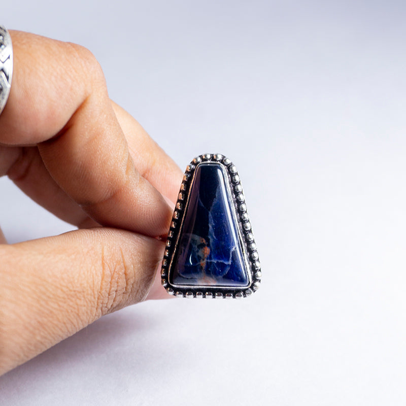 Lapis Crystal And Stone Ring Jewellery