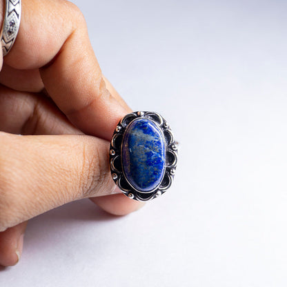 Lapis Lazuli Crystal Ring