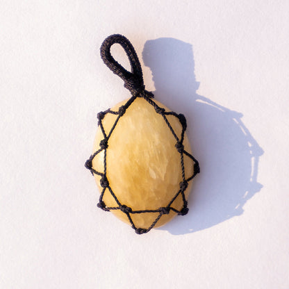 Yellow Aventurine Crystal And Stone Necklace Crochet Pendant Jewellery