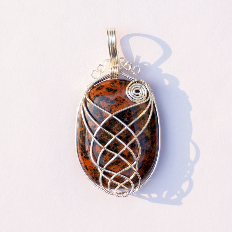 Mahogany Crystal And Stone Necklace Pendant Jewellery