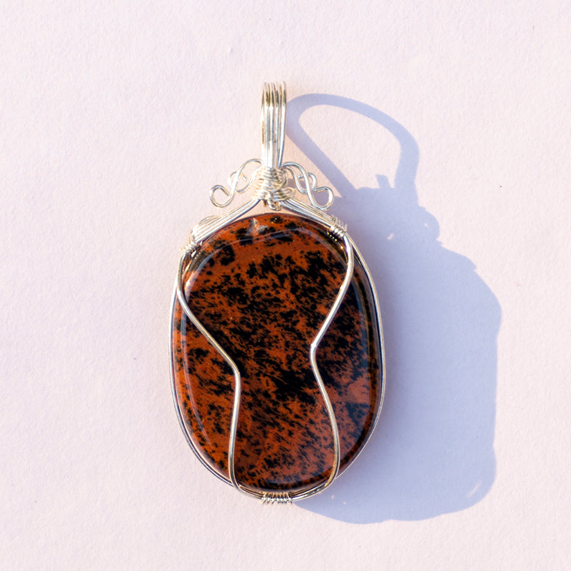 Mahogany Crystal And Stone Necklace Pendant Jewellery