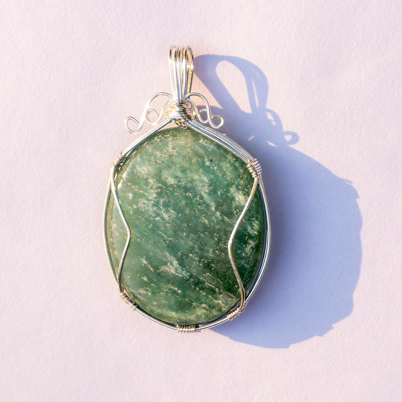 Green Aventurine Crystal And Stone Necklace Pendant Jewellery