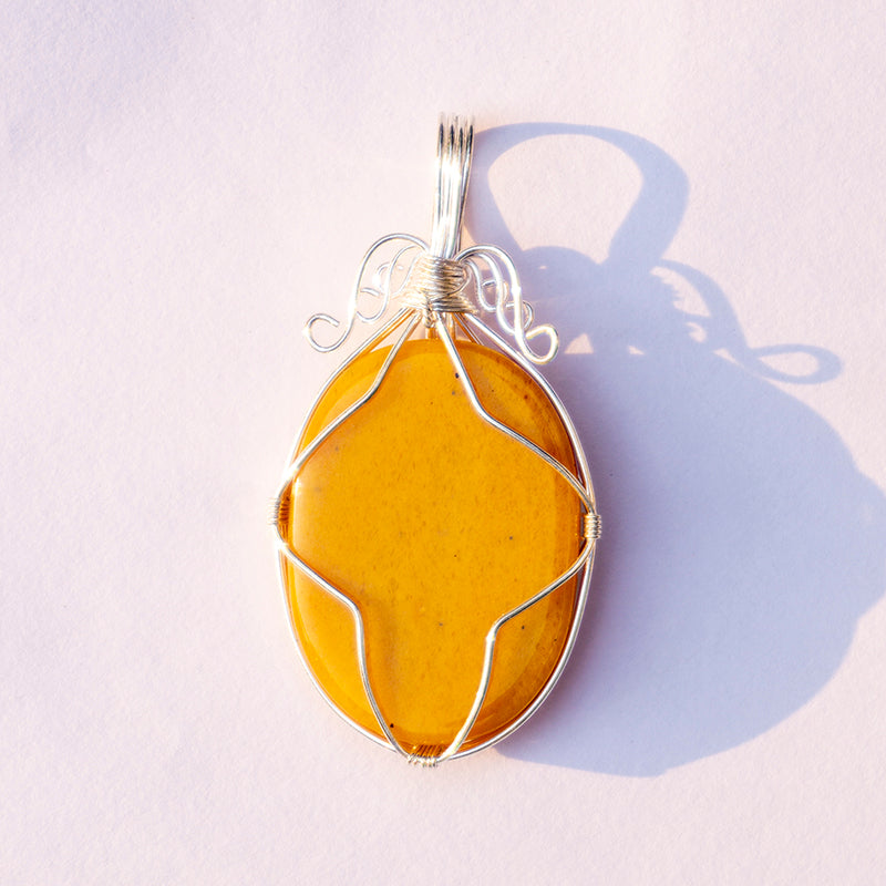 Yellow Aventurine Crystal And Stone Necklace Pendant Jewellery