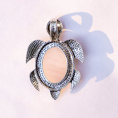 Rose Quartz Crystal And Stone Necklace Turtle Pendant Jewellery