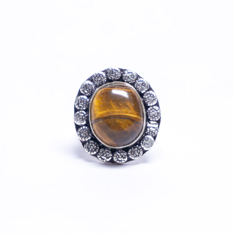 Tiger's Eye Crystal Ring