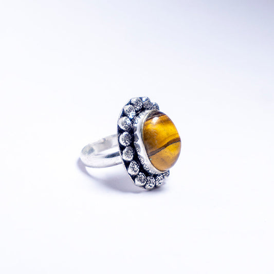 Tiger's Eye Crystal Ring