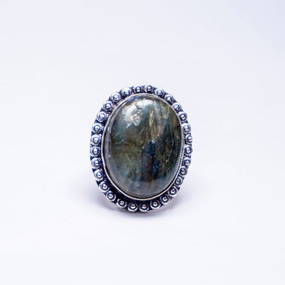 Labradorite Crystal Ring