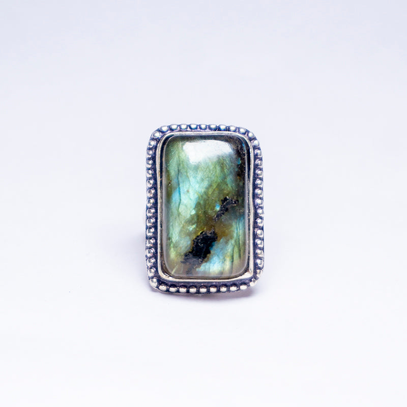 Labradorite Crystal Ring