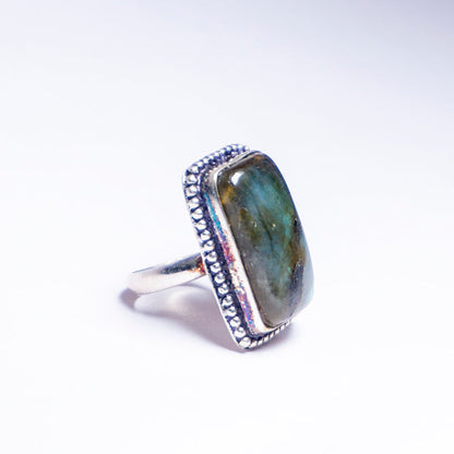 Labradorite Crystal Ring