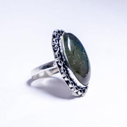 Labradorite Crystal Ring