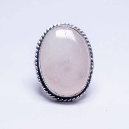 Rose Quartz Crystal And Stone Ring Jewellery