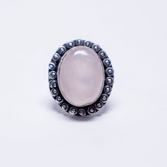 Rose Quartz Crystal And Stone Ring Jewellery