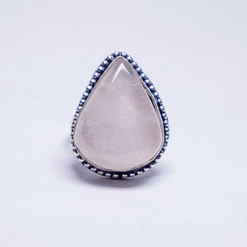 Rose Quartz Crystal And Stone Ring Jewellery