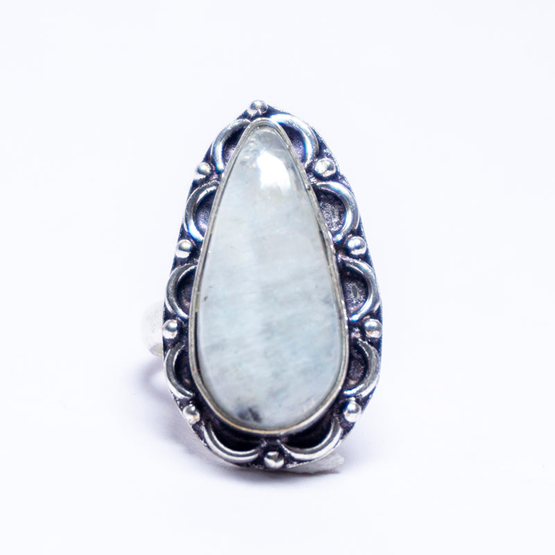 Rainbow Moonstone Crystal And Stone Ring Jewellery