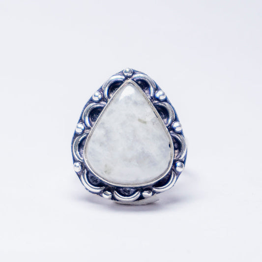 Rainbow Moonstone Crystal And Stone Ring Jewellery