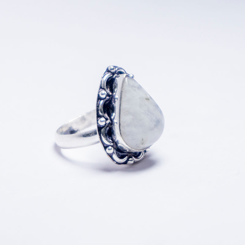 Rainbow Moonstone Crystal And Stone Ring Jewellery