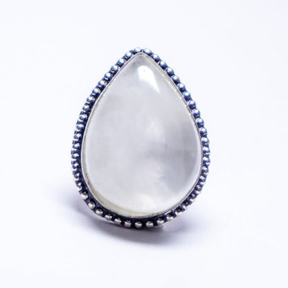 Rainbow Moonstone Crystal And Stone Ring Jewellery