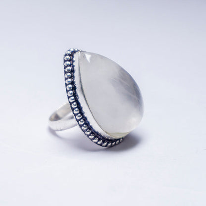 Rainbow Moonstone Crystal And Stone Ring Jewellery