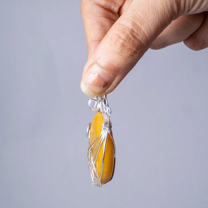 Yellow Aventurine Crystal And Stone Necklace Round Pendant Jewellery