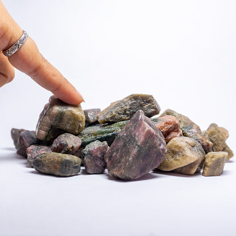 Bi Color Tourmaline Crystal Raw Stone