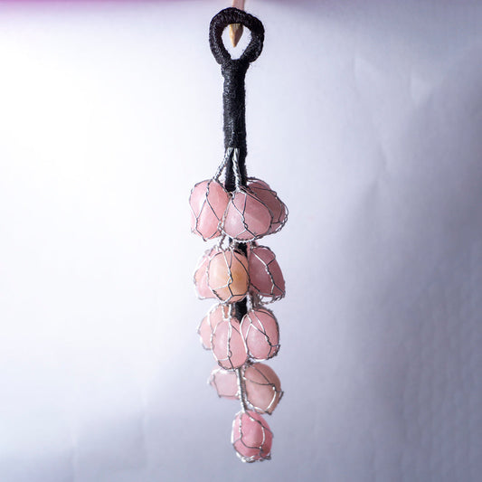 Silver Rose Quartz Hanger