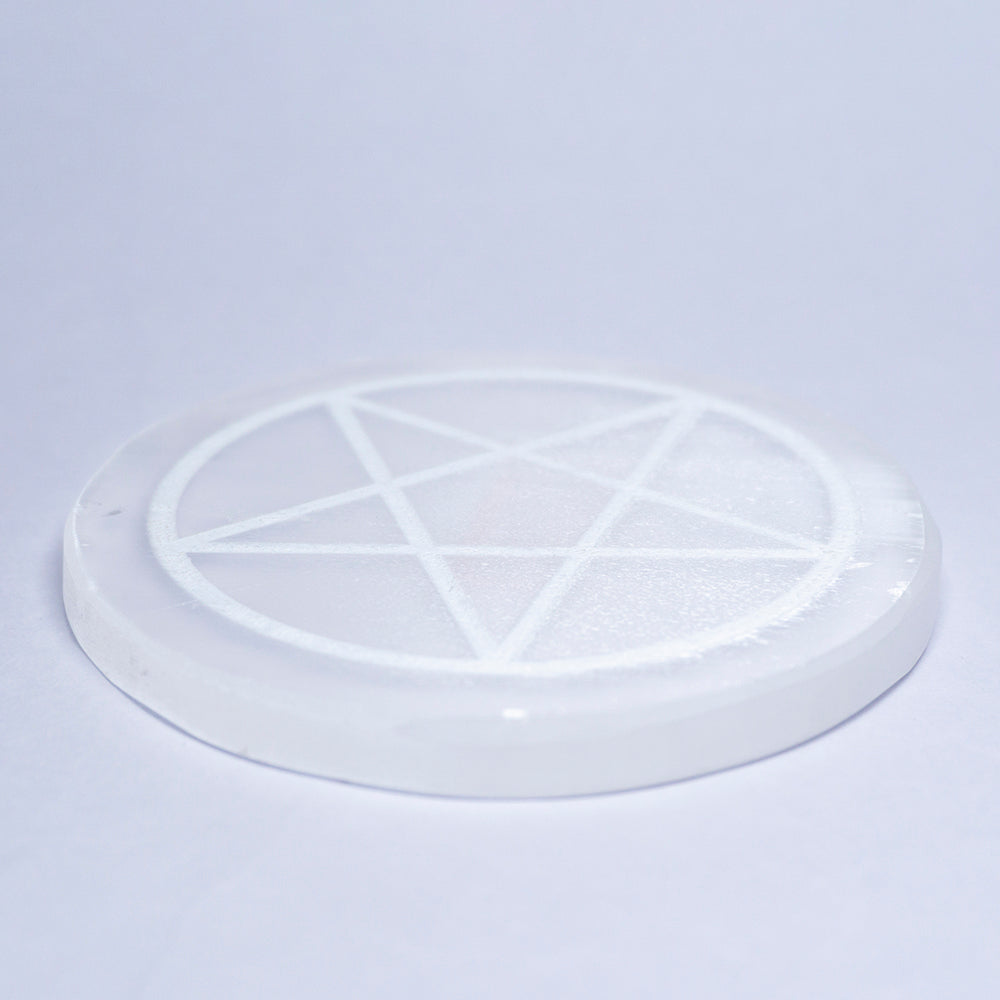 Pentagram Selenite Slab