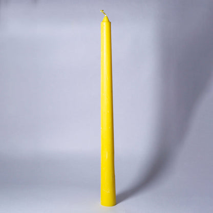 Long Simple Yellow Candle Daily Ritual Candle