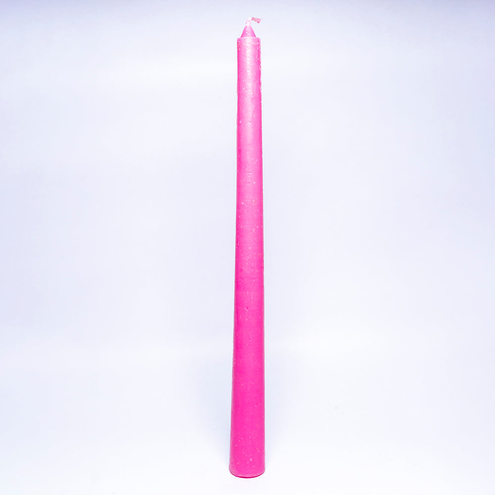 Long Simple Pink Candle Daily Ritual Candle