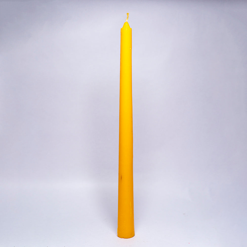 Long Simple Dark Yellow Candle Daily Ritual Candle