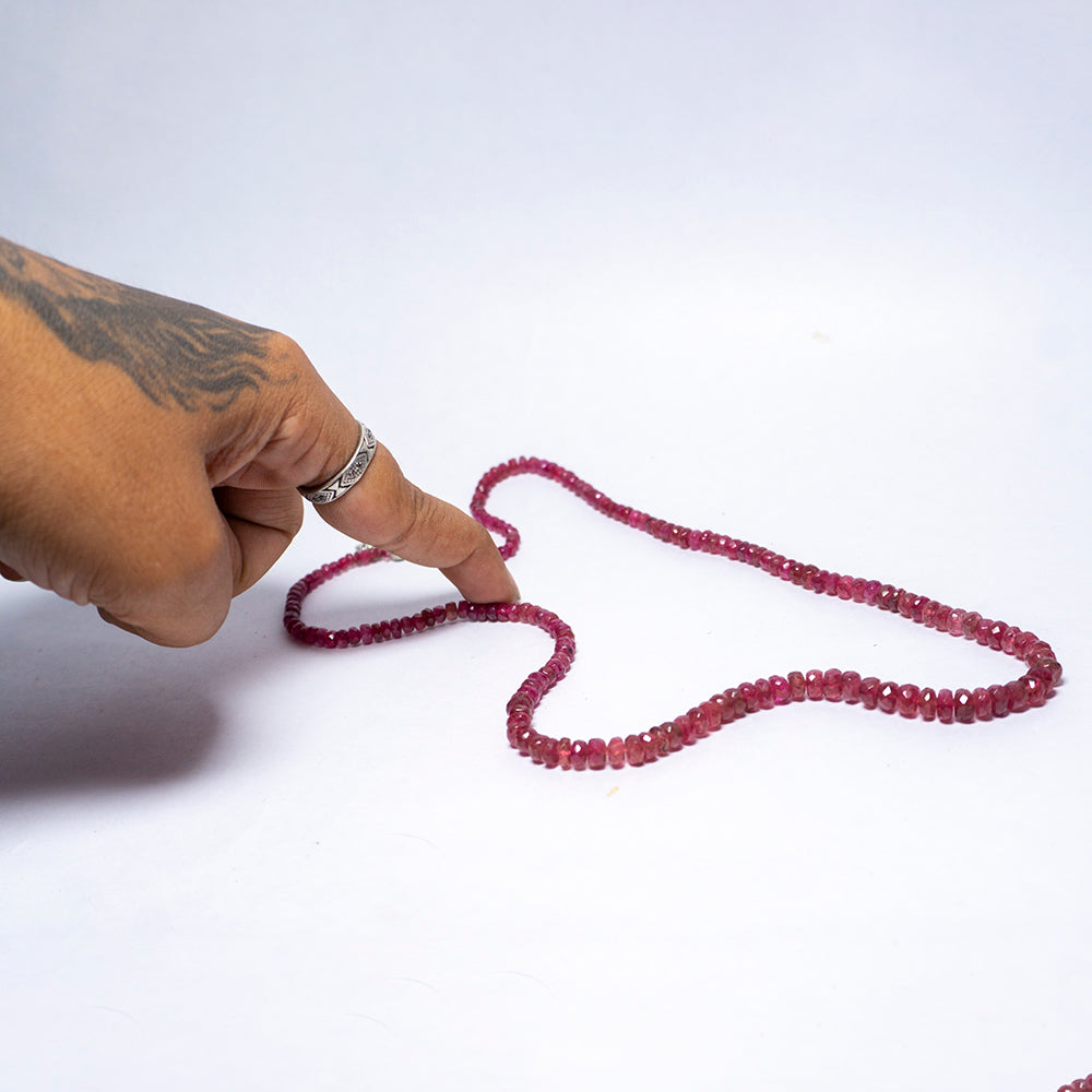 Pink Tourmaline Crystal And Stone Necklace Jewellery