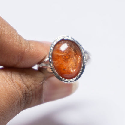 Sunstone Crystal And Stone Ring Jewellery