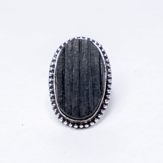 Black Tourmaline Crystal And Stone Ring Jewellery