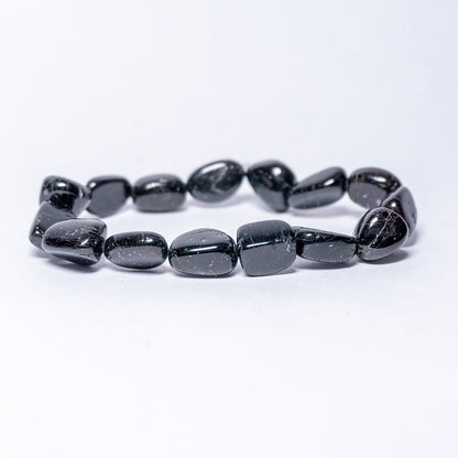 Black Tourmaline Bracelet Crystal And Stone Tumble Bracelet