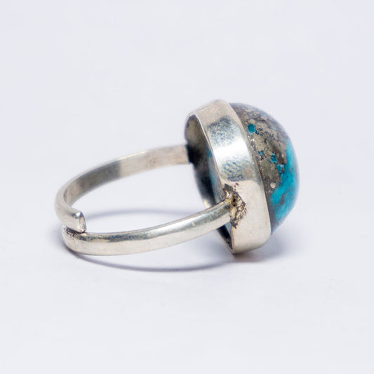 Turquoise Crystal And Stone Ring Jewellery In Sterling Silver