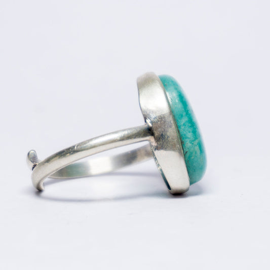 Amazonite Crystal Ring In Sterling Silver