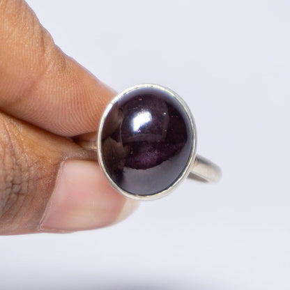 Star Garnet Crystal And Stone Ring Jewellery In Sterling Silver