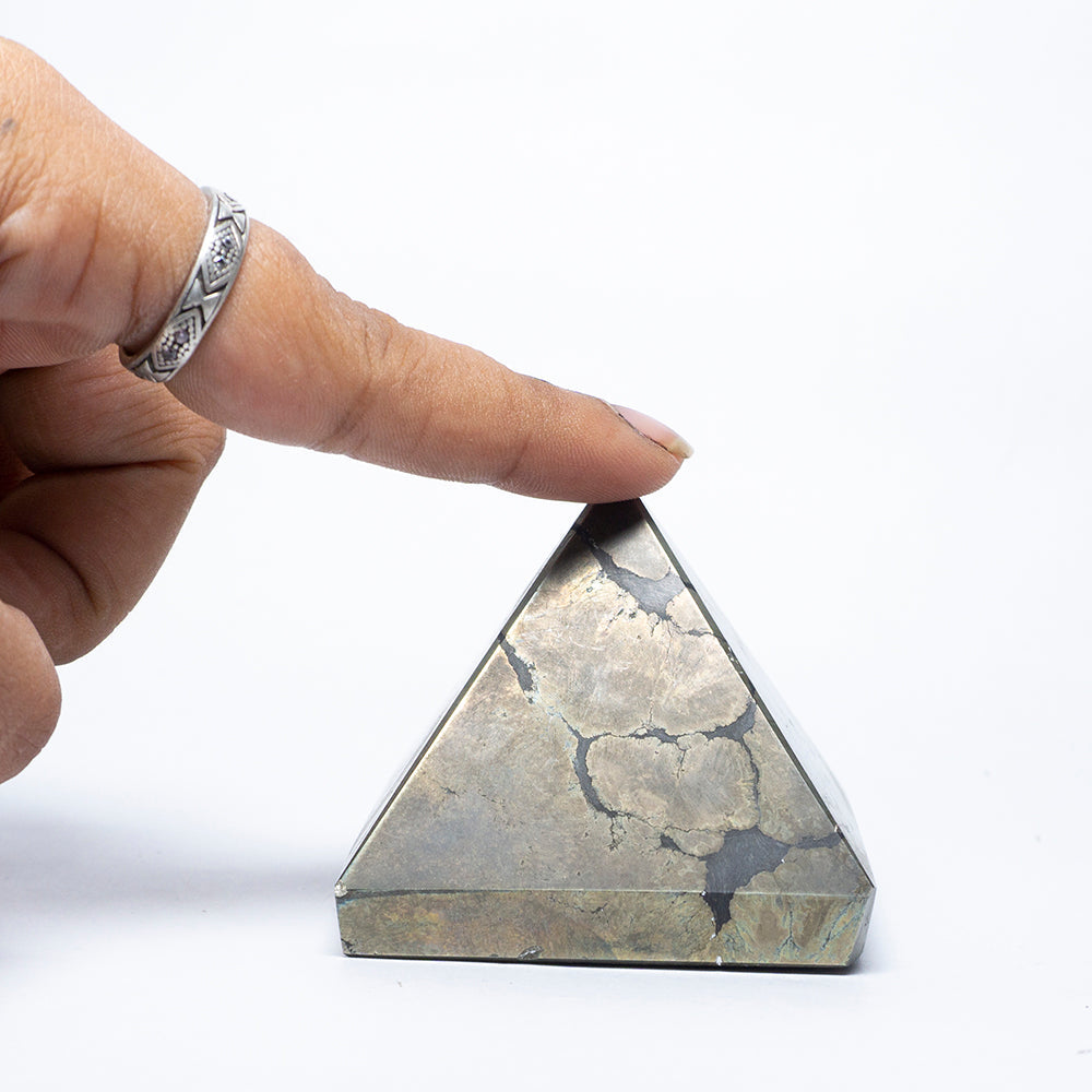 Pyrite Pyramid Crystal And Raw Stone