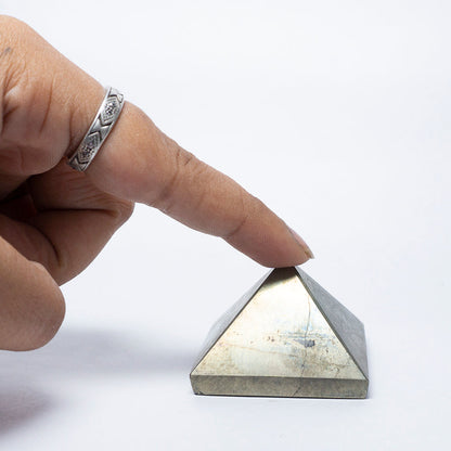 Pyrite Pyramid Crystal And Raw Stone