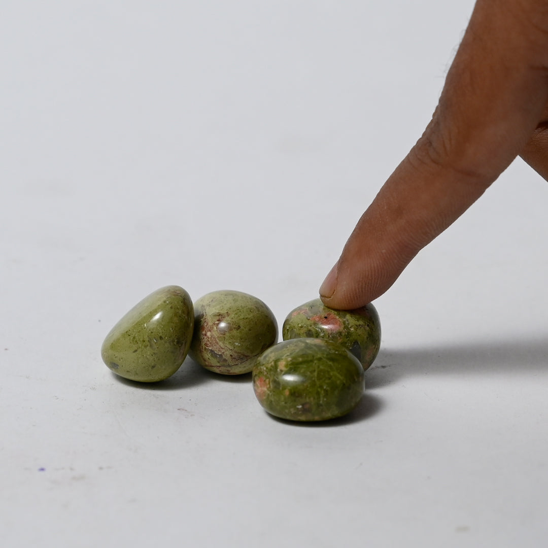 Real Unakite Crystal Tumbles/Tumbled Stone