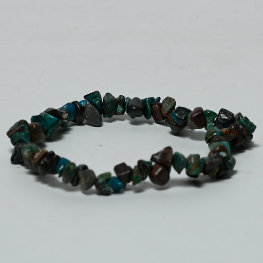 Real Chrysocolla Crystal and Stone Chip Bracelet Jewellery