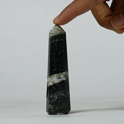 Real Zebra Jasper Crystal Tower