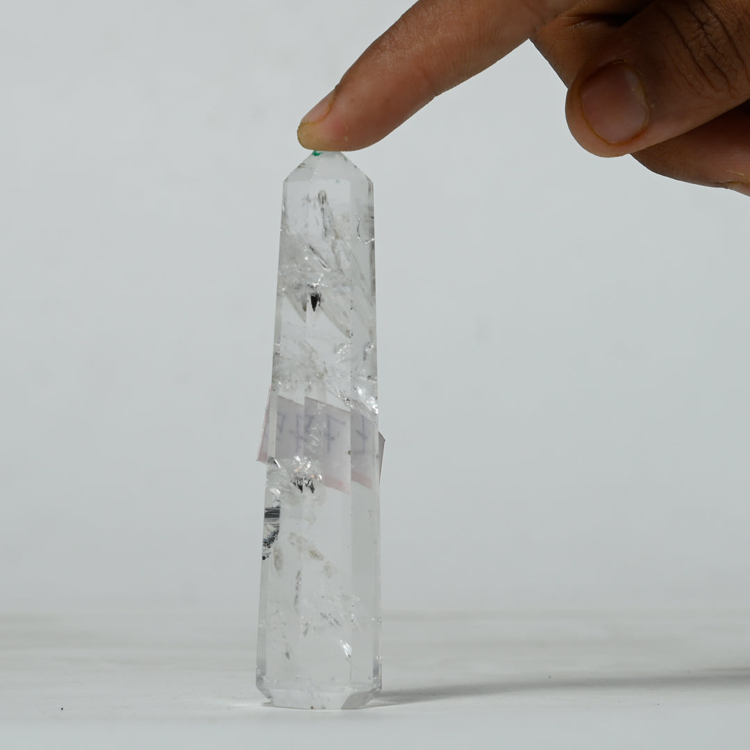 Real Clear Quartz Crystal Tower