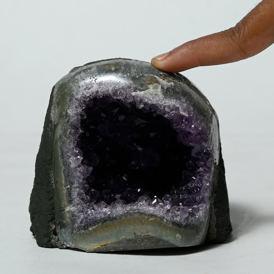 Real Amethyst Crystal Geode