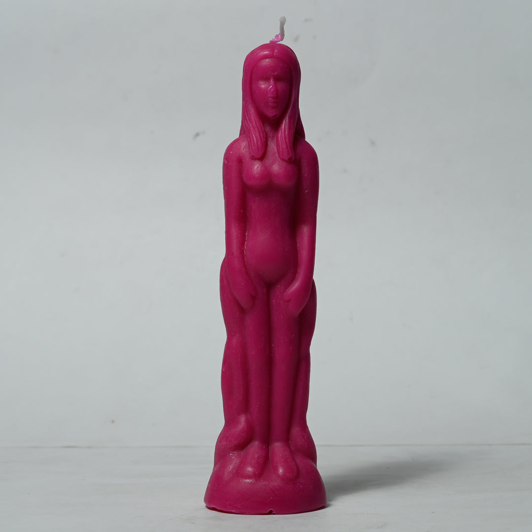 Real Female Figure Candle Dark Pink