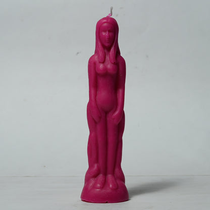 Real Female Figure Candle Dark Pink