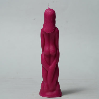 Real Female Figure Candle Dark Pink