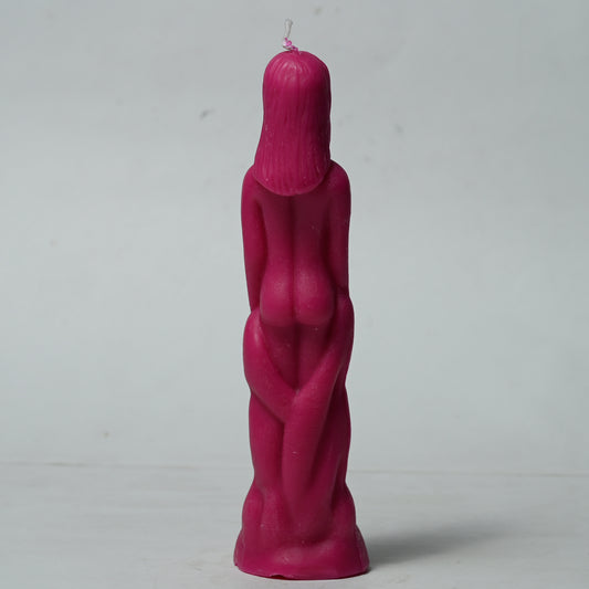 Real Female Figure Candle Dark Pink