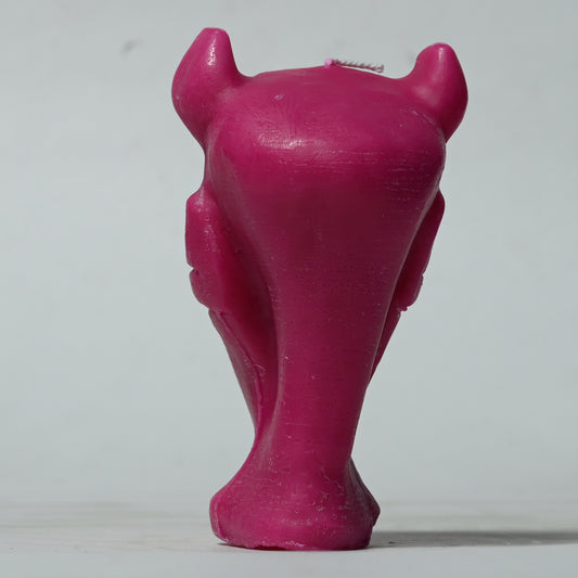 Real Devil Figure Candle Dark Pink