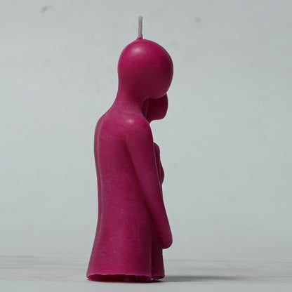 Real Couple Hugging Figure Candle Dark Pink Style 3